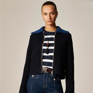 NWT JCrew Merino Wool Zip Up